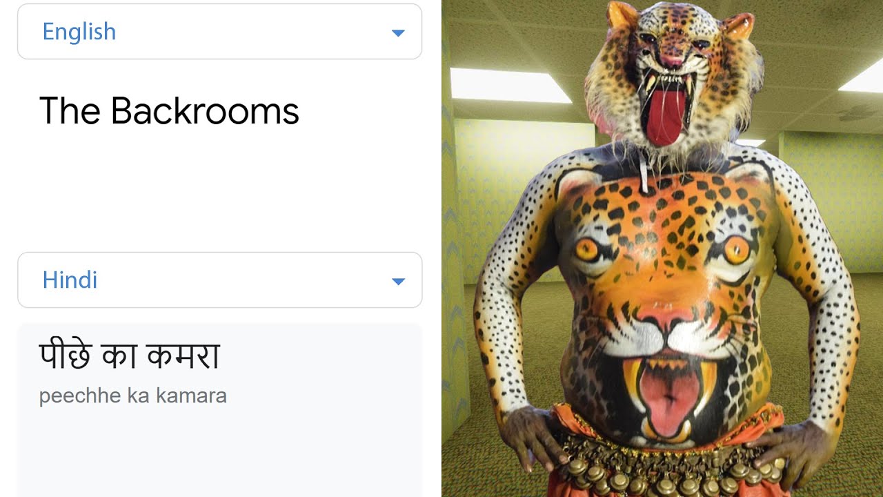 The Backrooms in different languages meme