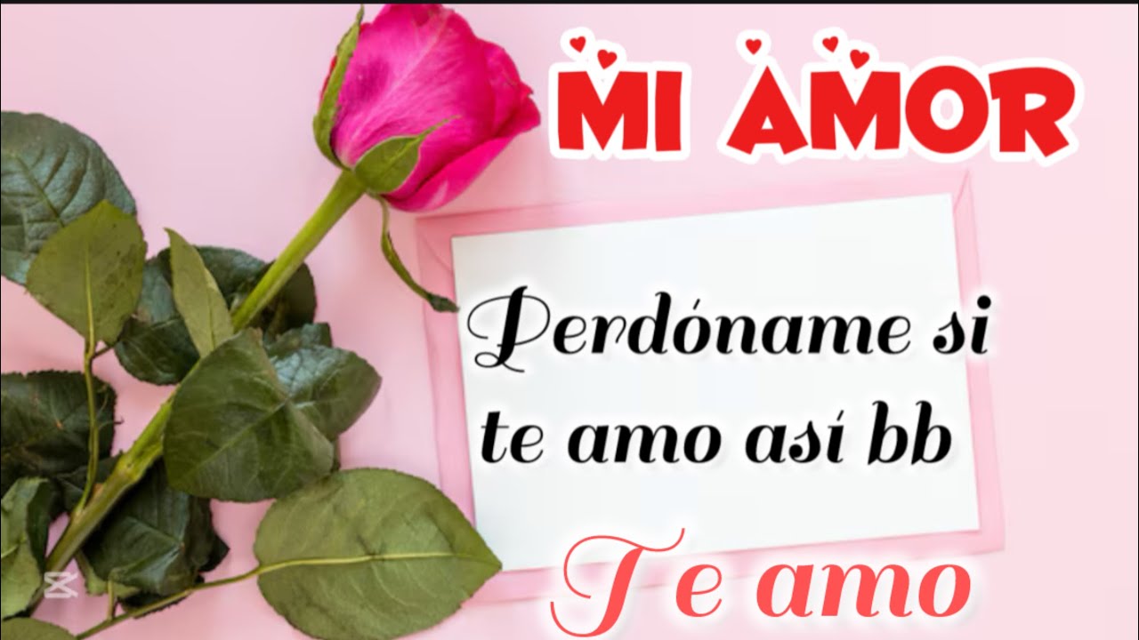 🌷MI AMOR 💝 perdóname si te amo 🥰tanto así este mensaje es para ti mi corazón 💖