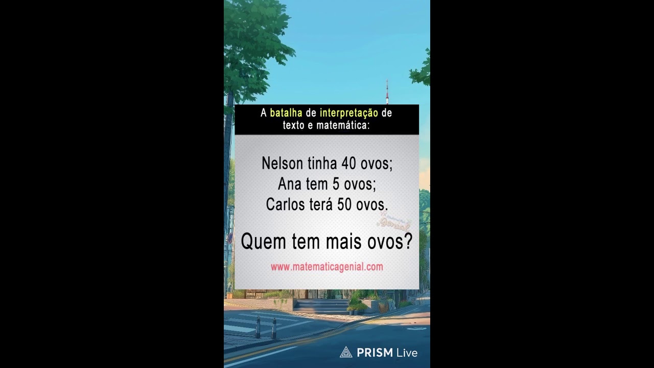 Batalha de texto e matemática, Live...