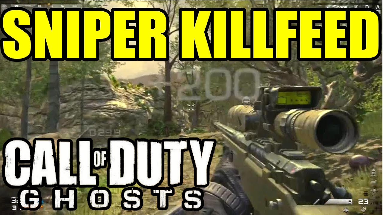 COD GHOSTS SNIPER KILLFEED | 5 on screen, quadfeed Headshot ...