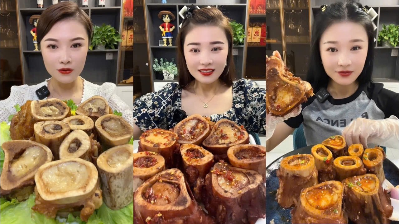 Mukbang bone marrow asmr- 牛骨髓 - 쇠고기 골수 - 牛骨髄 - thánh ăn tủy xương #2238 Jin Jin Official