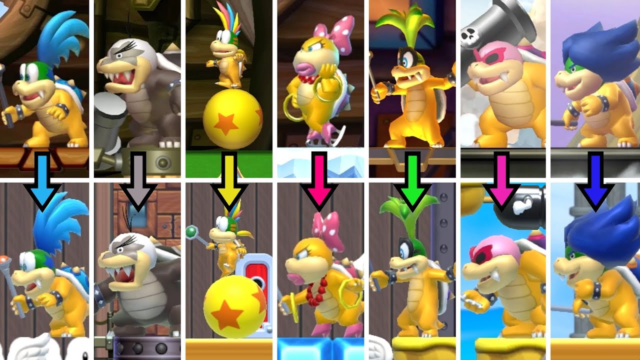 New Super Mario Bros U Koopaling Boss Rush Recreated in Super Mario Maker 2