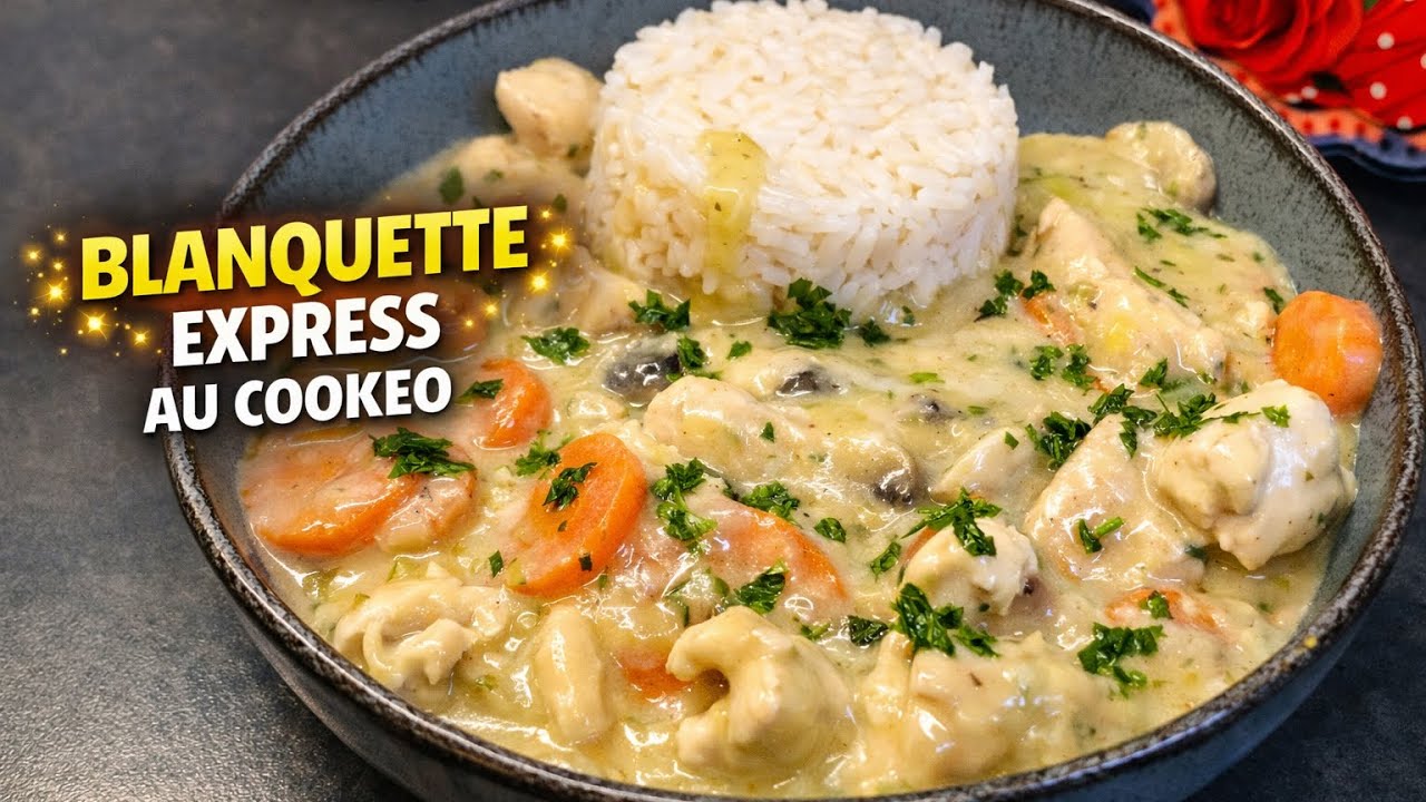 ⭐️BLANQUETTE DE POULET AUX LÉGUMES AU COOKEO RECETTE FACILE ET RAPIDE