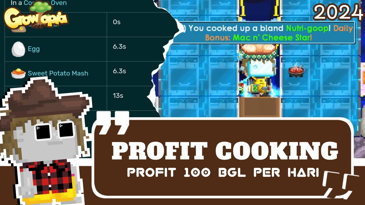 Modal 6wl Jadi 1000BGL 🔥 Profit dari Cooking Growtopia Indonesia