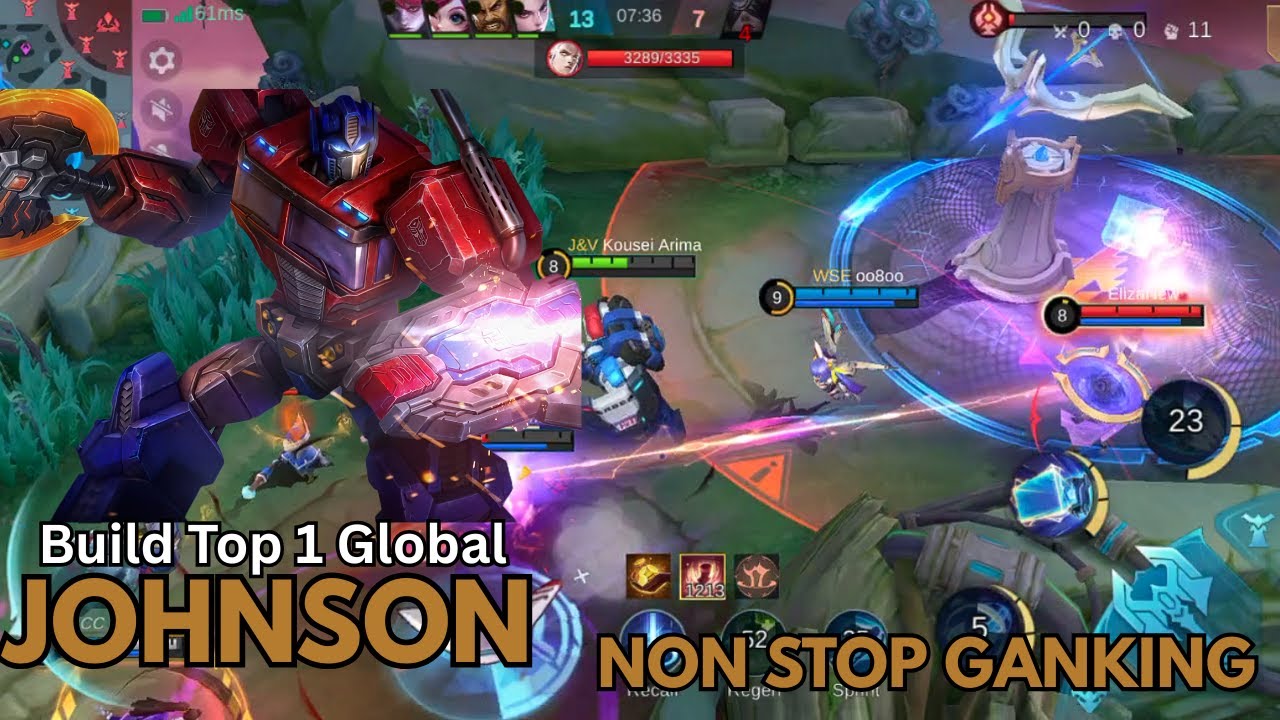 Annoying Roamer JOHNSON Non Stop Ganking!! Build Top 1 Global Johnson ~ MLBB