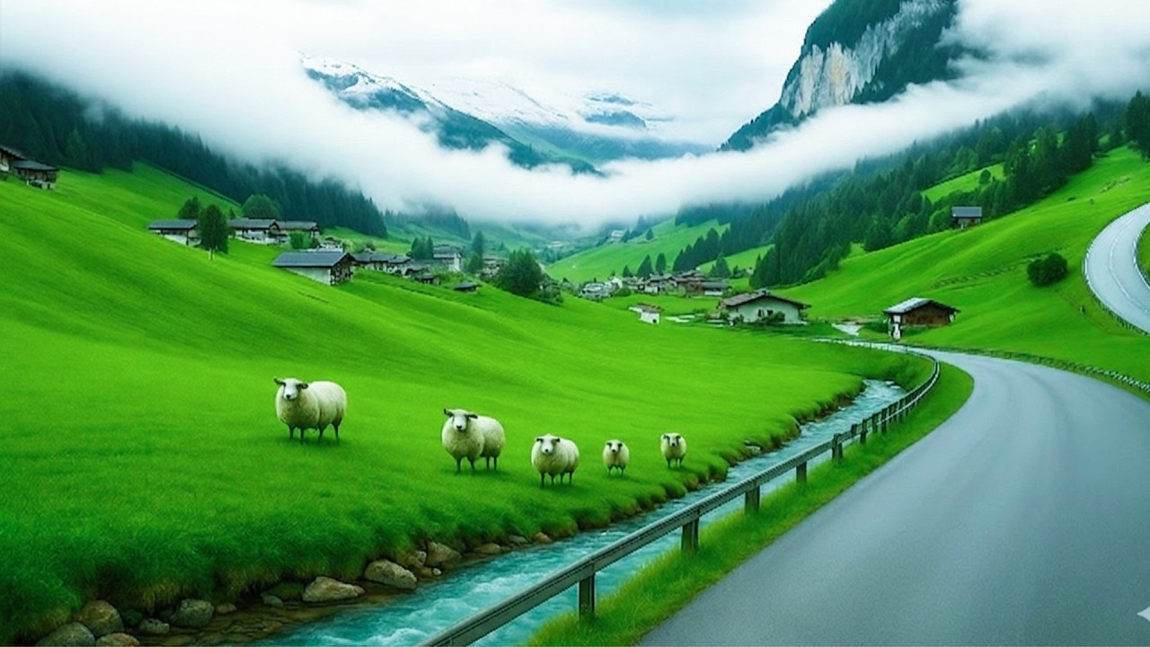 🚗 Scenic Drive Through Switzerland in 4K  Breathtaking Swiss Landscapes 🇨🇭 Relaxing Countryside J
