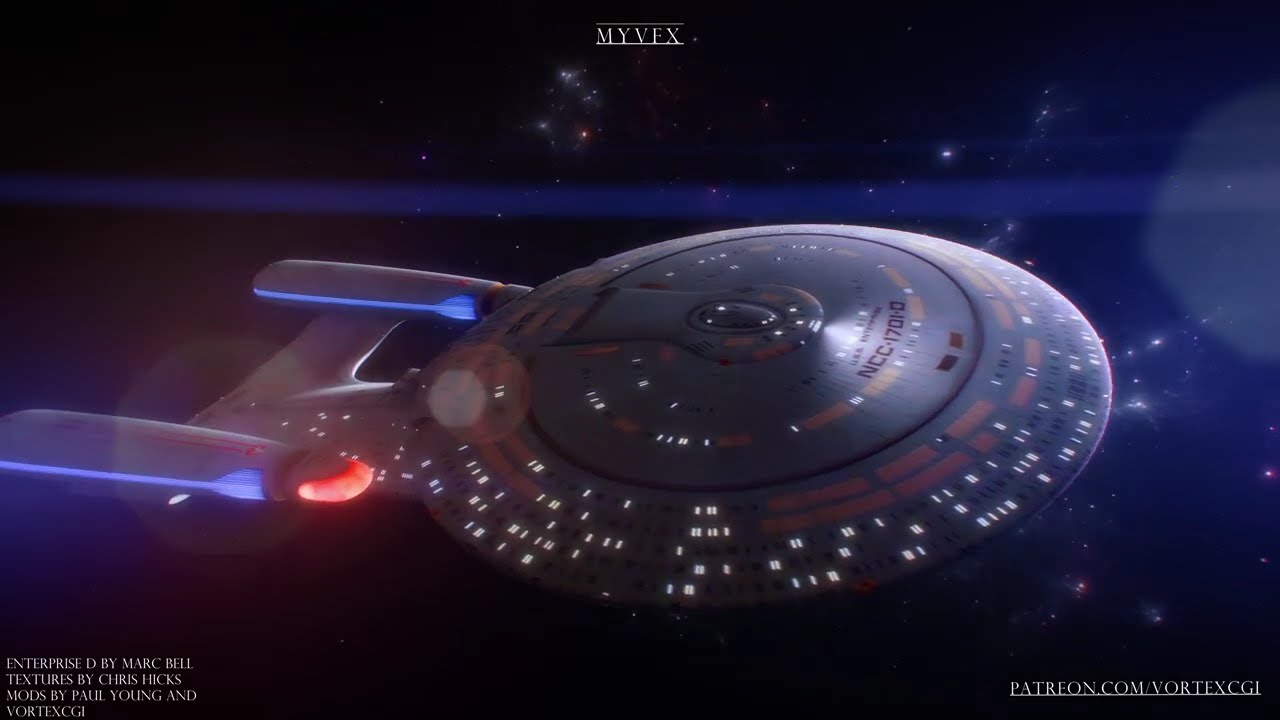 ENTERPRISE D arrives at TRILL PRIME | MYVFX #startrek #startrekthenextgeneration