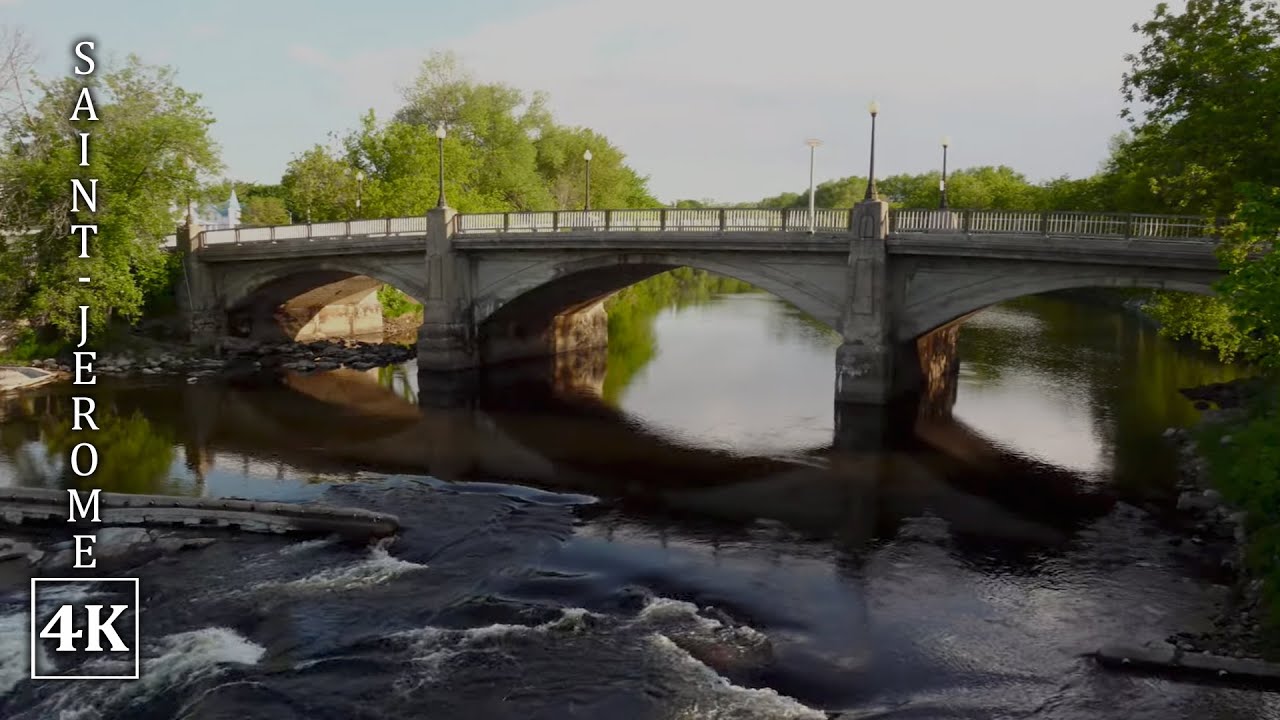 【4K】Walking in Saint-Jerome, Canada