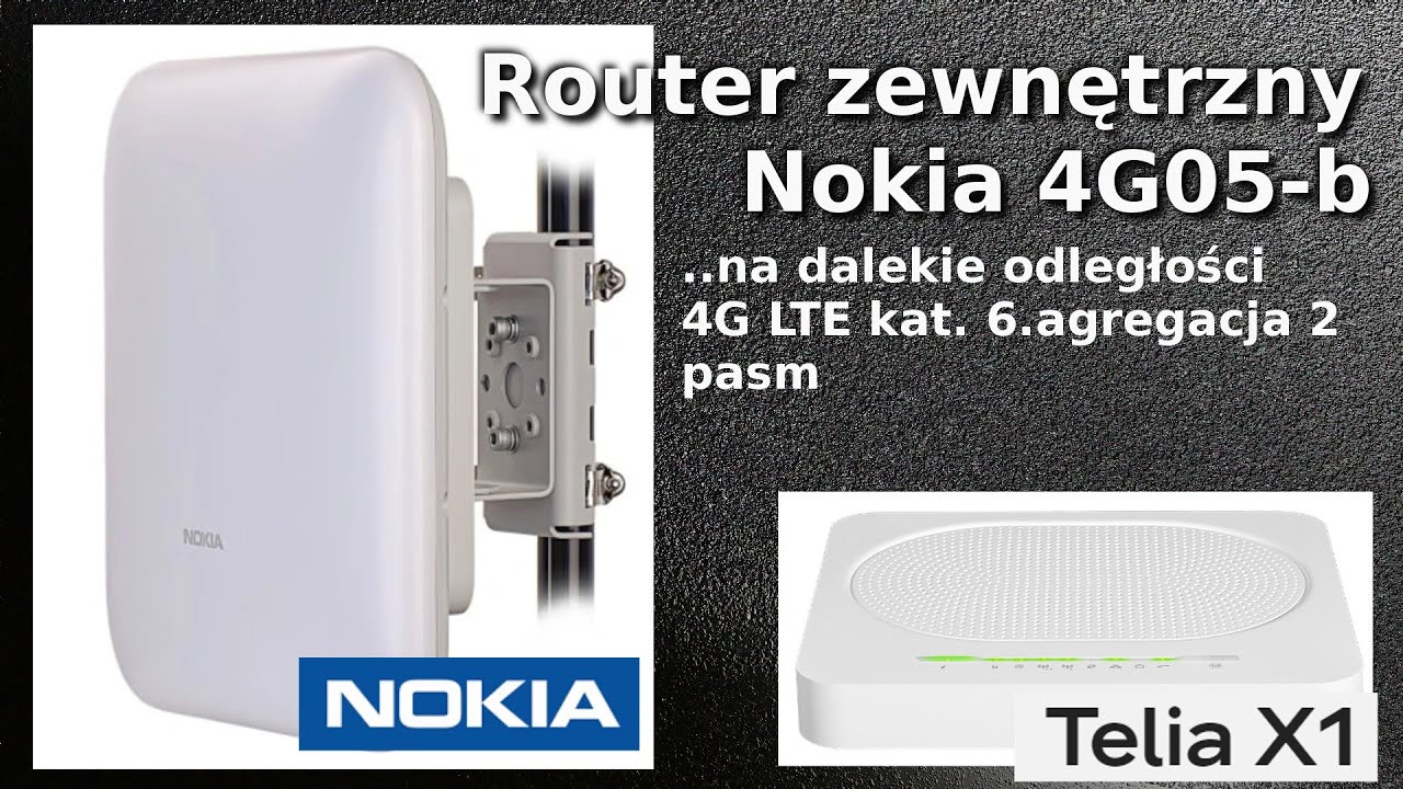 Router NOKIA 4G05-B zewnętrzny bezstratny 4G unboxing test i pr&oacute;ba działania daleko od nadajnika