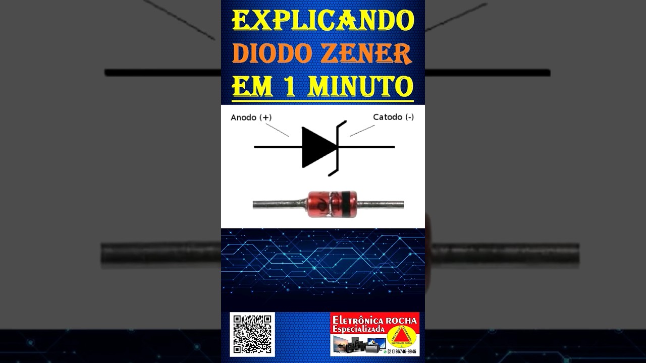 Explicando o DIODO ZENER  em 1 minuto. 