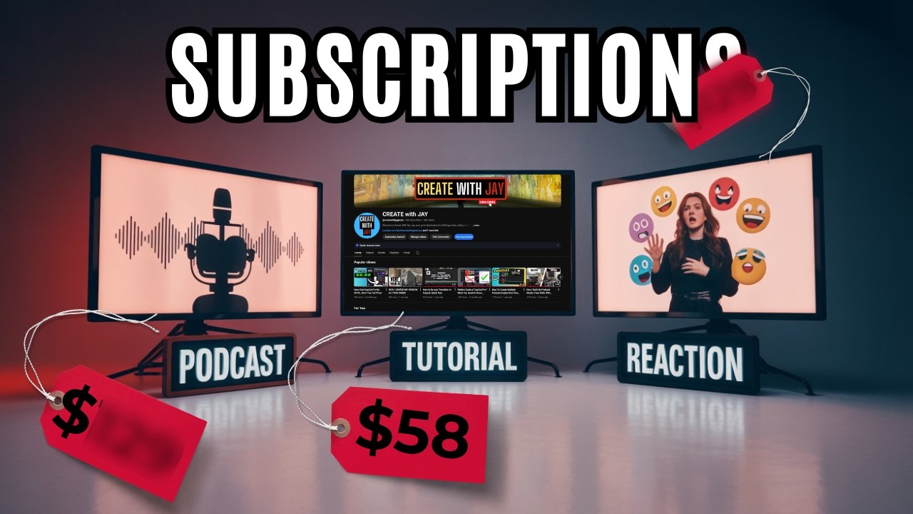 The Real Monthly Subscription Cost of Podcasting, Tutorial & Reaction Channels
