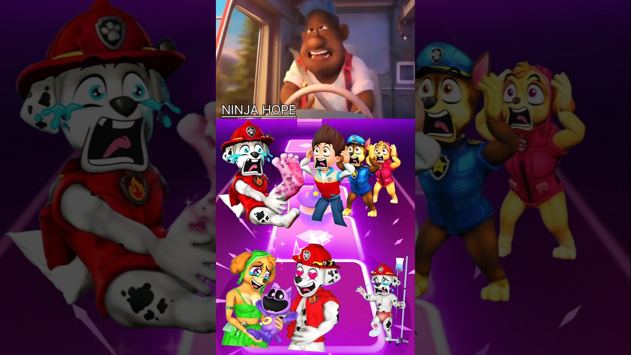 PAW Patrol:  - Zuma - Skye 🆚  Marshall - Ryder 🆚 Chase - Rocky Tiles Hop EDM Rush 🎧🤍 #1874