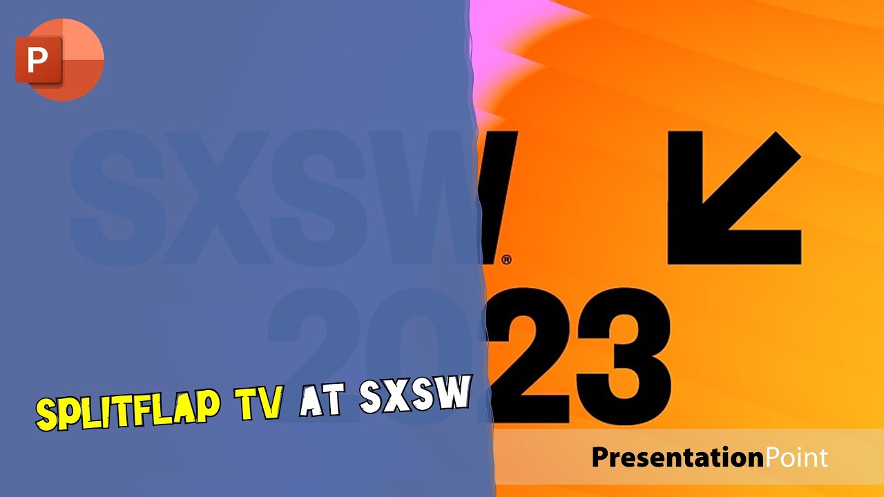 Split-Flap TV in action at SXSW 2023 | PresentationPoint