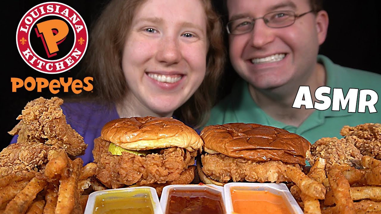 ASMR POPEYE'S CHICKEN 🍗 SANDWICH MUKBANG (With Dave Kay ASMR) EATING SOUNDS
