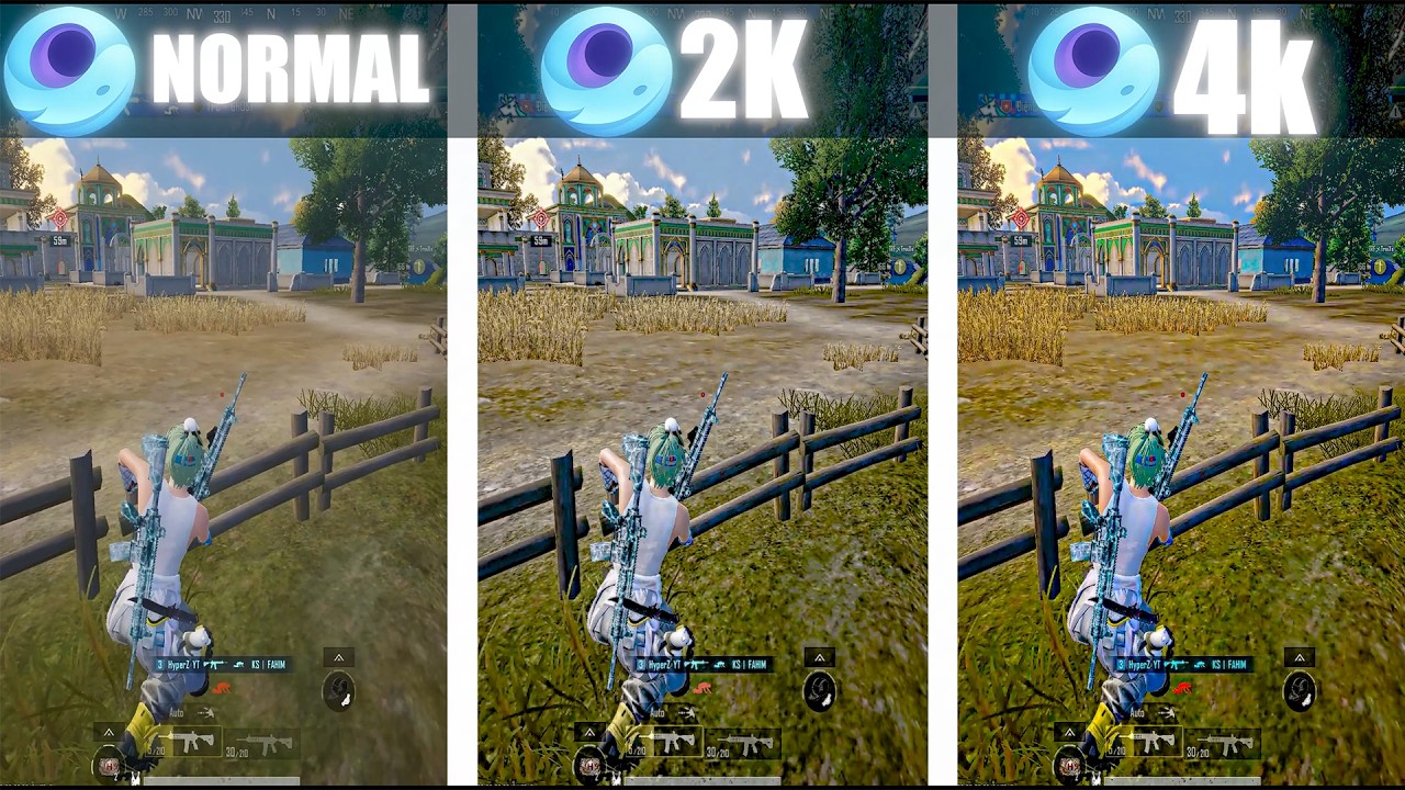 🥇 Normal vs 2K vs 4K 😱 120FPS Ultra HDR | PUBG Mobile GameLoop