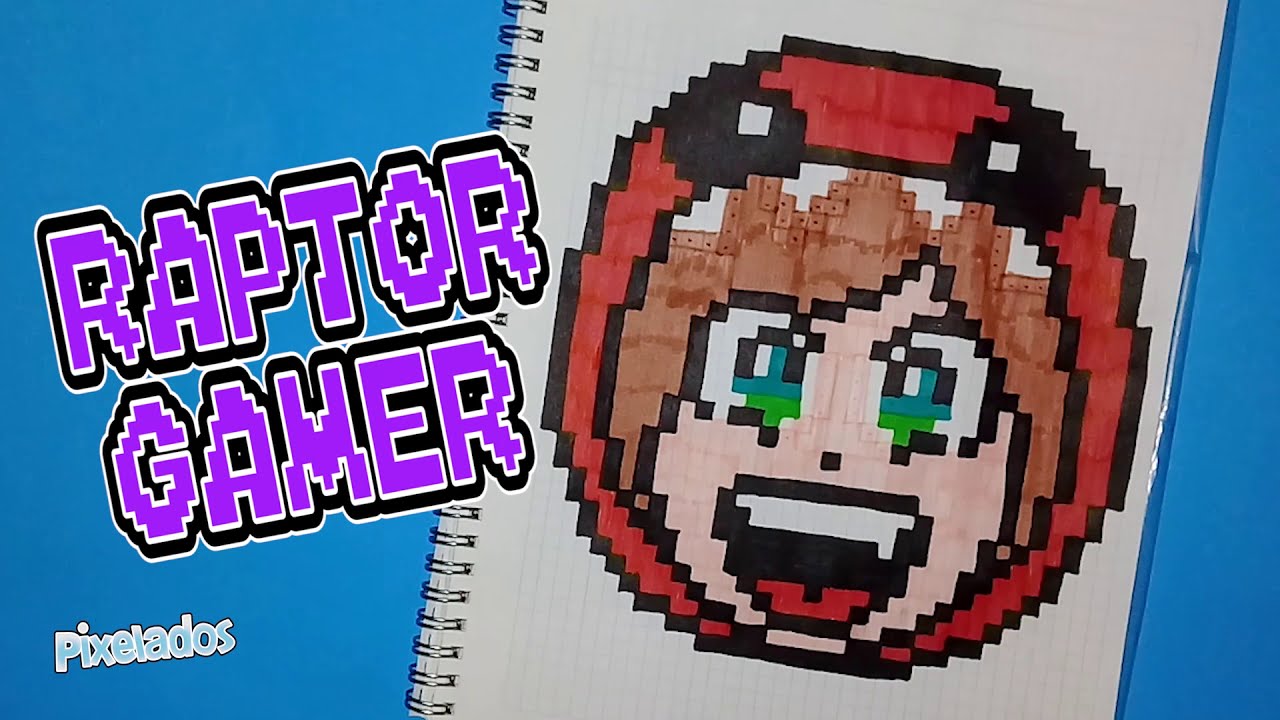 COMO DIBUJAR RAPTOR GAMER PIXEL ART - PIXELADOS