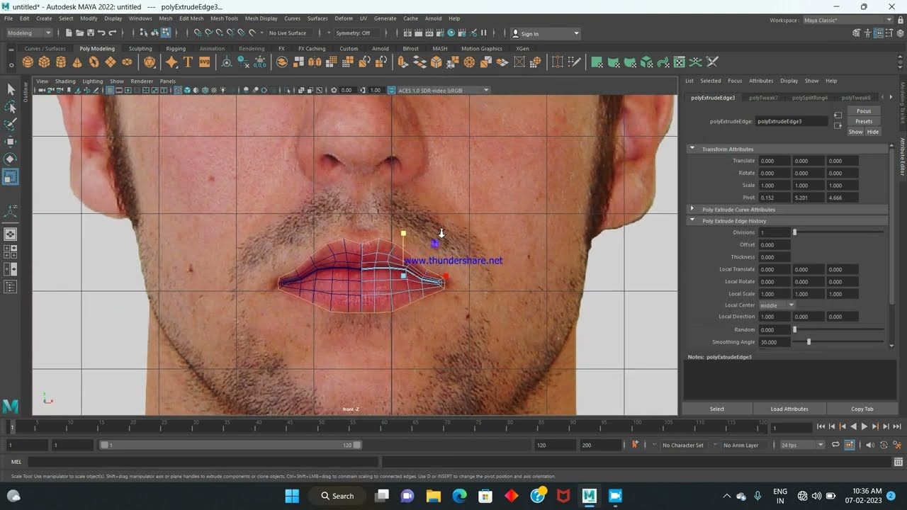 Face Modeling - Lips , Human Face Modeling in Maya Part 1