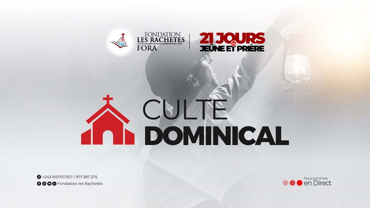 🔴[Live] 21 Jours de jeûne et prière Jour 8 | Culte Dominical | 08.02.2026 | avec Pst Glodi MAZAMBA