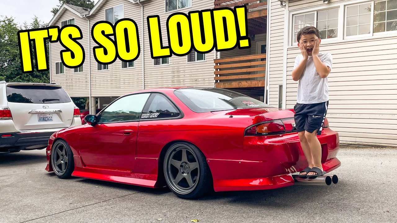 Мой Nissan S14 получил БЕЗУМНО ГРОМКИЕ ВЫГРУЖНЫЕ ТРУБЫ | ПРЯМО ВЫГРУЖАЕМ ДРИФТ-КАБИН!