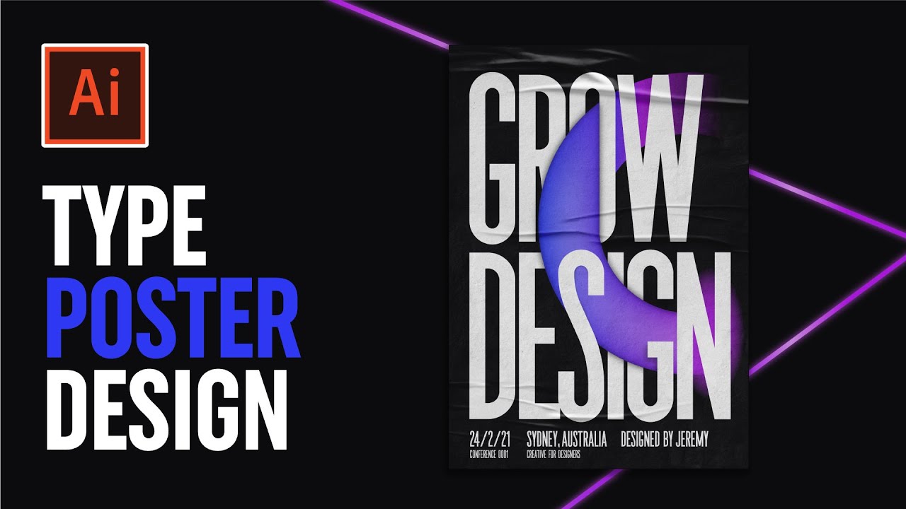 Futuristic Type Poster Design - Illustrator Tutorial