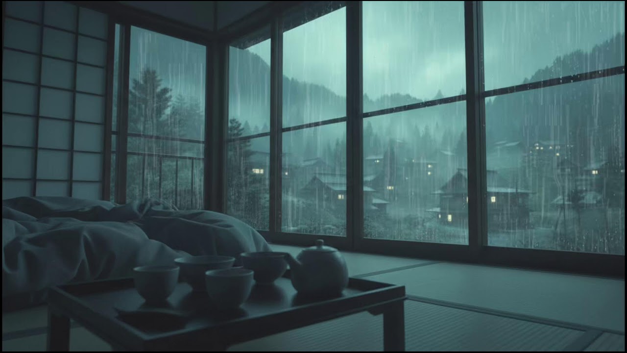 Relaxing Rainstorm with Soft Thunder | 12 Hours of Sleep-Friendly Ambience