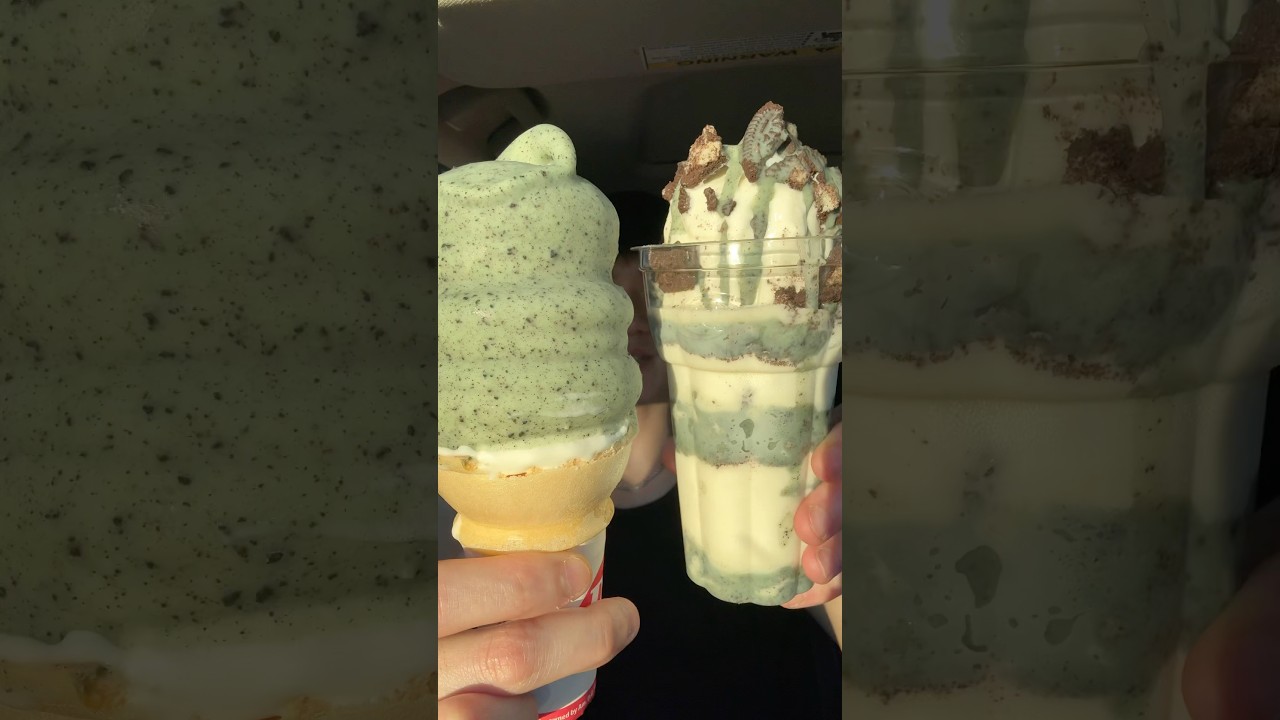 Новая линейка мятных хрустящих печеньек от @dairyqueen #шорты