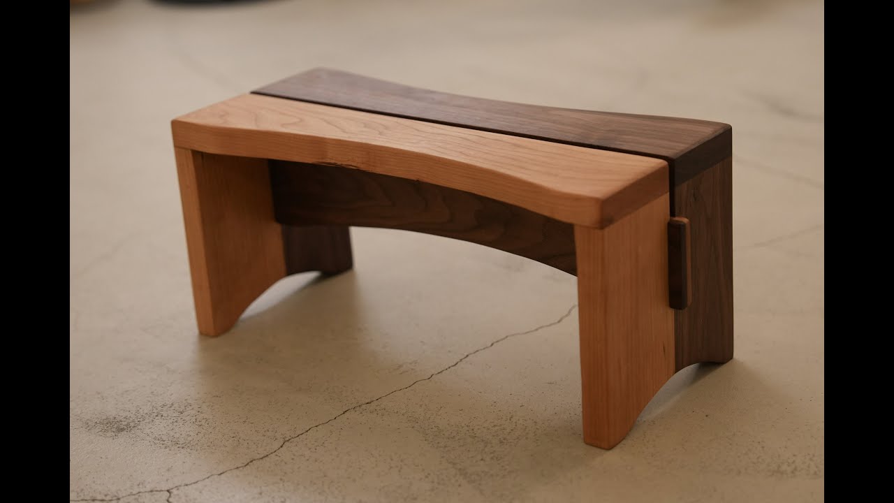 Making a Stool /cherry and walnut-Woodworking Projects Plans