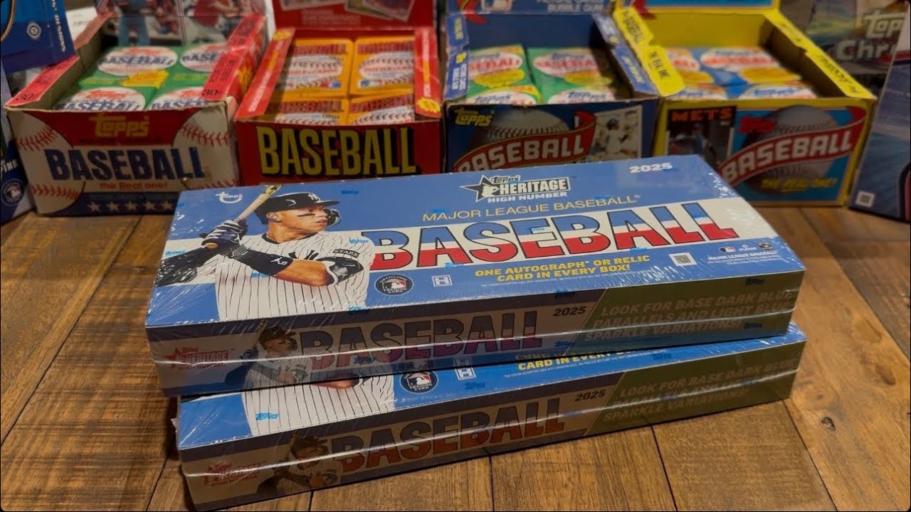 Открываю 2 коллекционных коробки Topps Heritage 2025 года с высокими номерами!! Автограф новичка ...