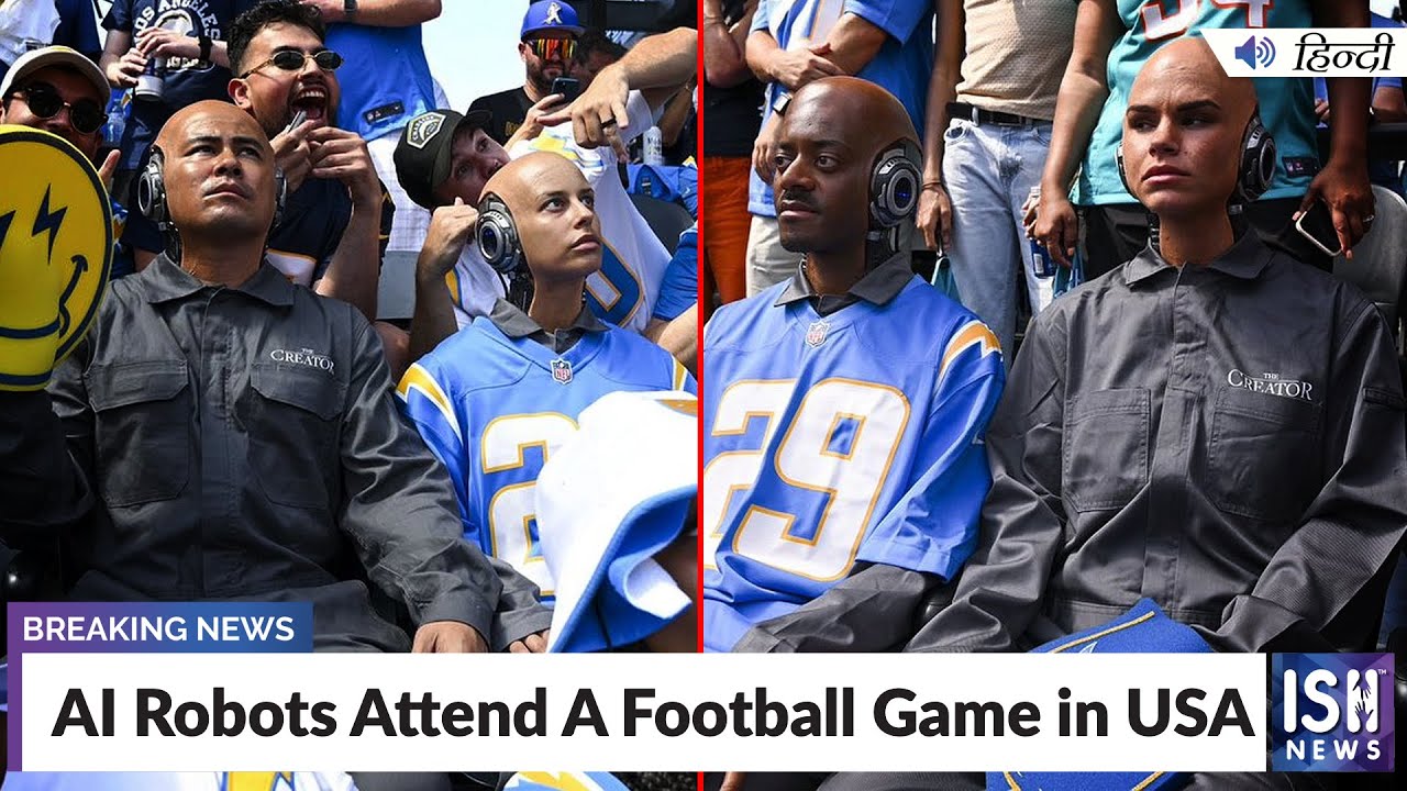 AI Robots Attend A Football Game in USA | ISH News