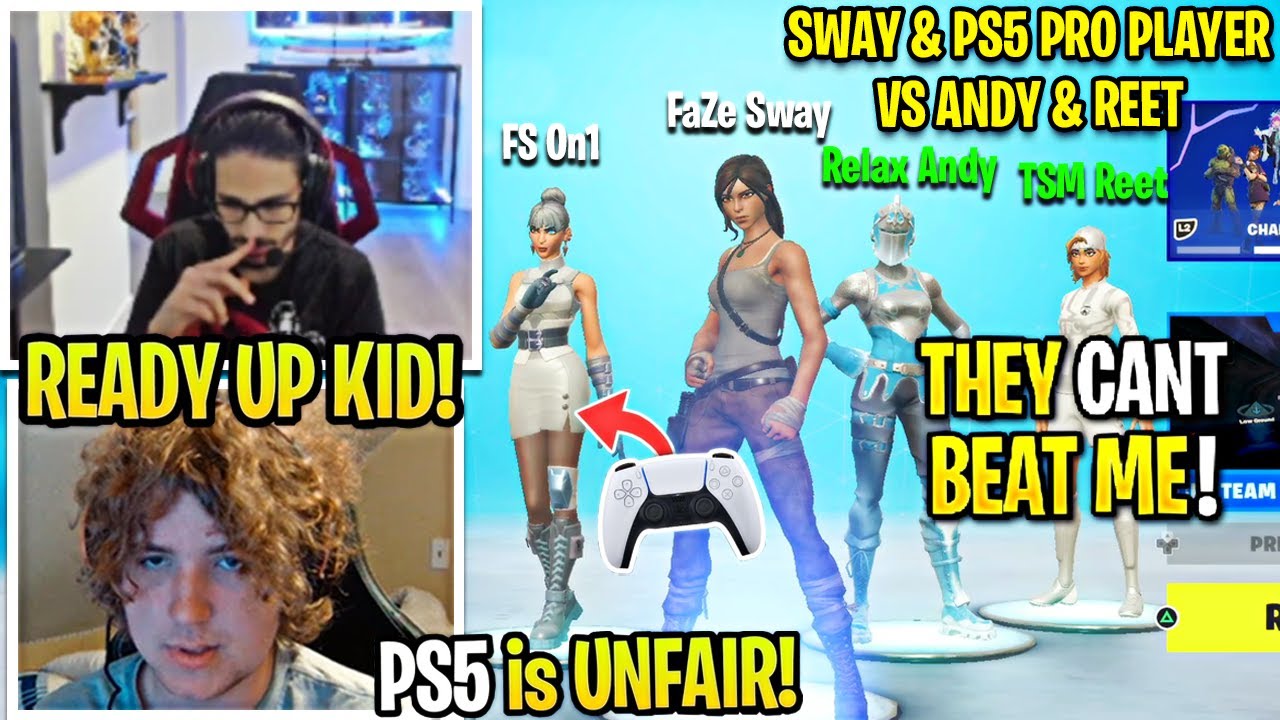 FaZe Sway & PS5 PRO PLAYER VS. Andy & Reet (Battle of the best controller players)