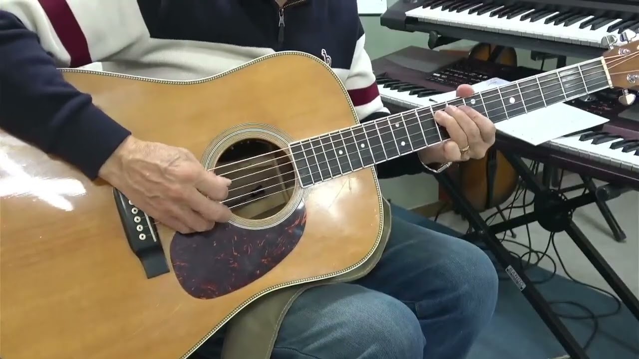 🎸🌈나는행복한사람(이문세)~cover{최명철}(통기타연주곡){전자올겐반주}[MR].Aminorkey🎵[Swing]{울산굿모닝기타드럼올겐학원장}《최명철》