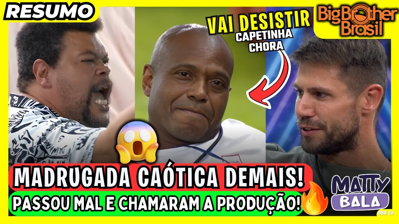 🟡CAPETINHA QUER DESISTIR ! SOLANGE PASSA MAL // JONAS SURTA com BABU e JULIANO // BBB 26 #bbb #bbb26