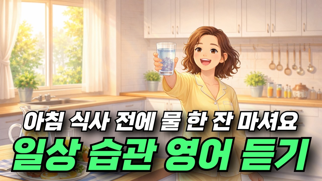 일상 습관 영어 듣기 - 아침 식사 전에 물 한 잔 마셔요 🥛💪🍋