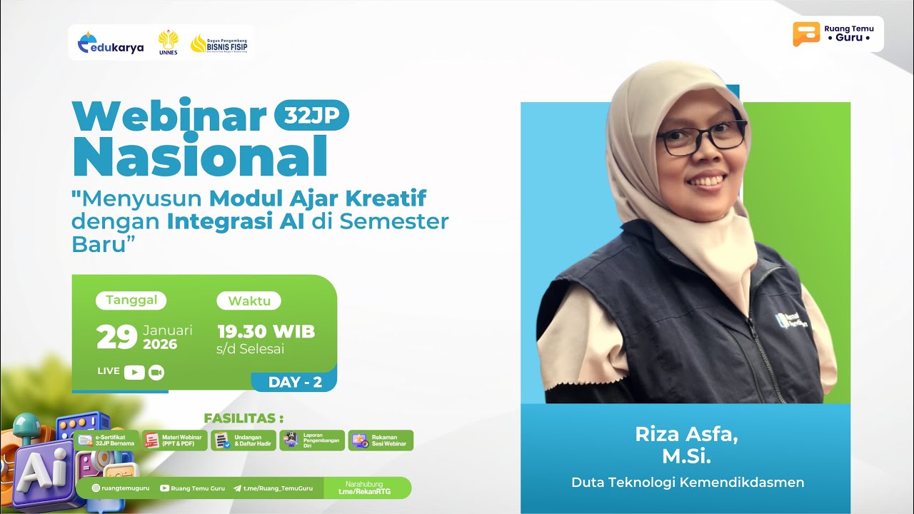 H2: Webinar Menyusun Modul Ajar Kreatif dengan Integrasi AI di Semester Baru