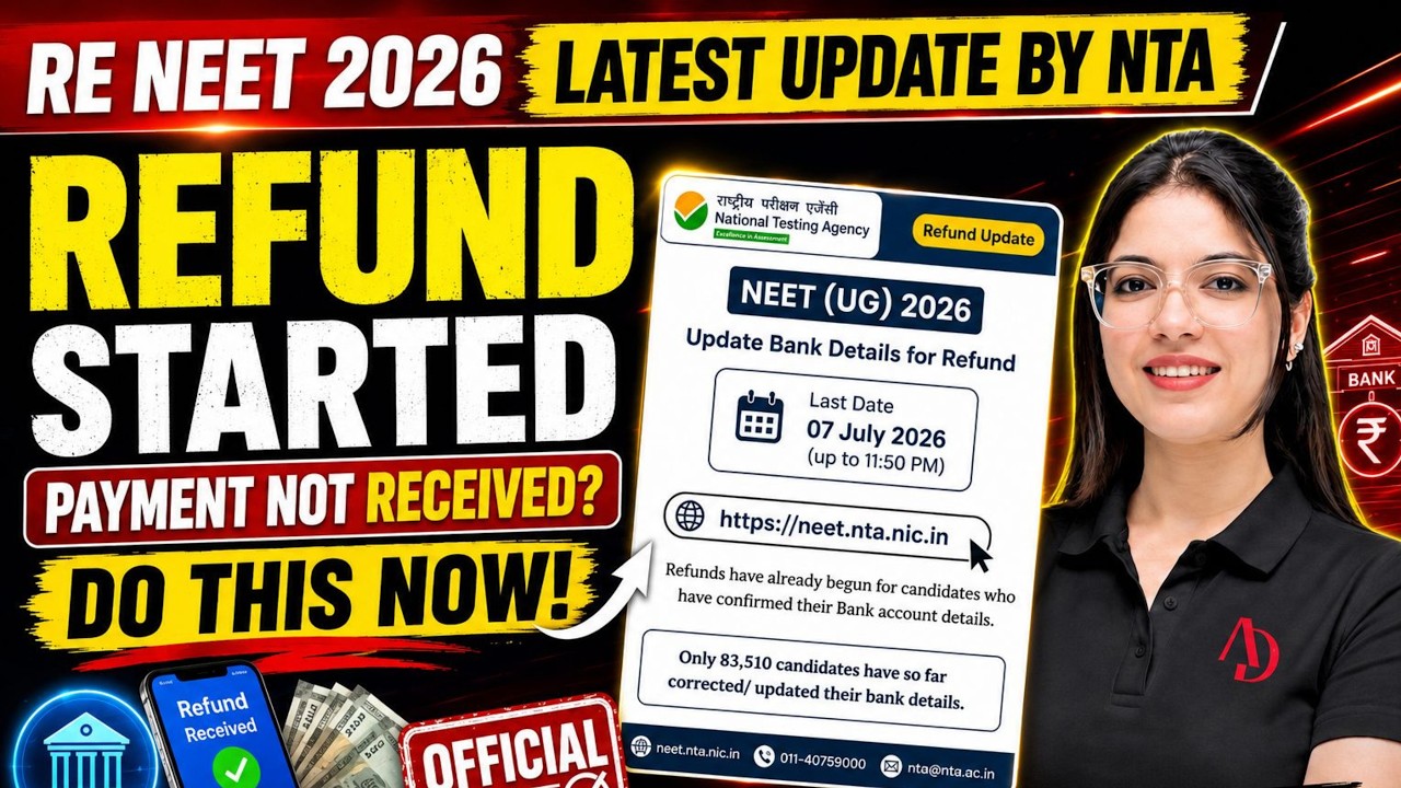 NTA Official Update: NEET 2026 Refund Started 💸 | Do This Before 7th July! | Charu Maam #neet