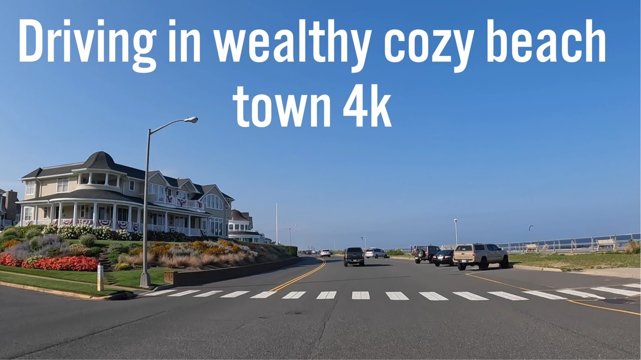 Driving in wealthy cozy beach town - Spring Lake, New Jersey 🇺🇸 (4k)