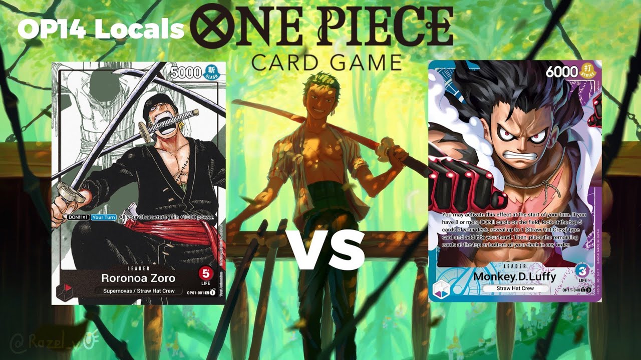 [OP14]One Piece TCG Red Zoro Vs Blue/Purple Luffy POV