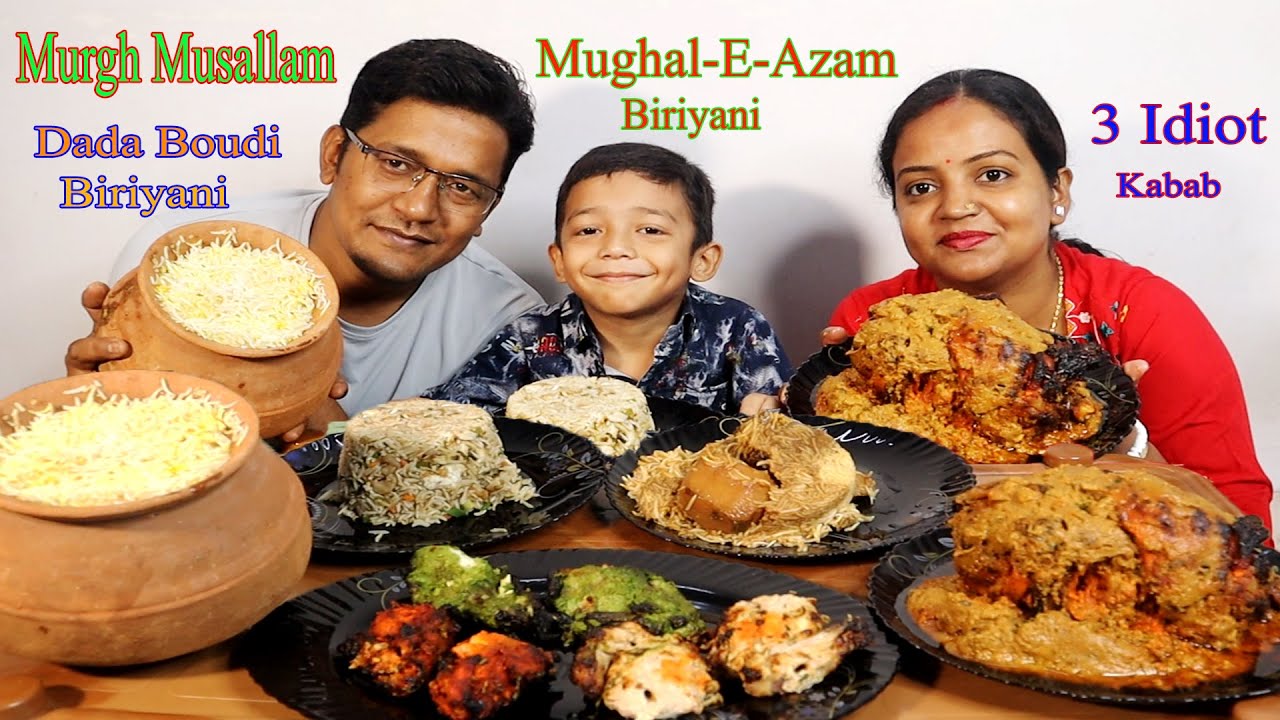 Murgh Musallam | Dada Boudi  Biriyani | 3 Idiot Kabab | Mughal-E-Azam         Biriyani Lunch Korlam