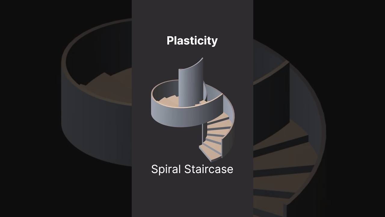 Plasticity | Spiral Staircase #plasticity3d #plasticity #3dmodeling