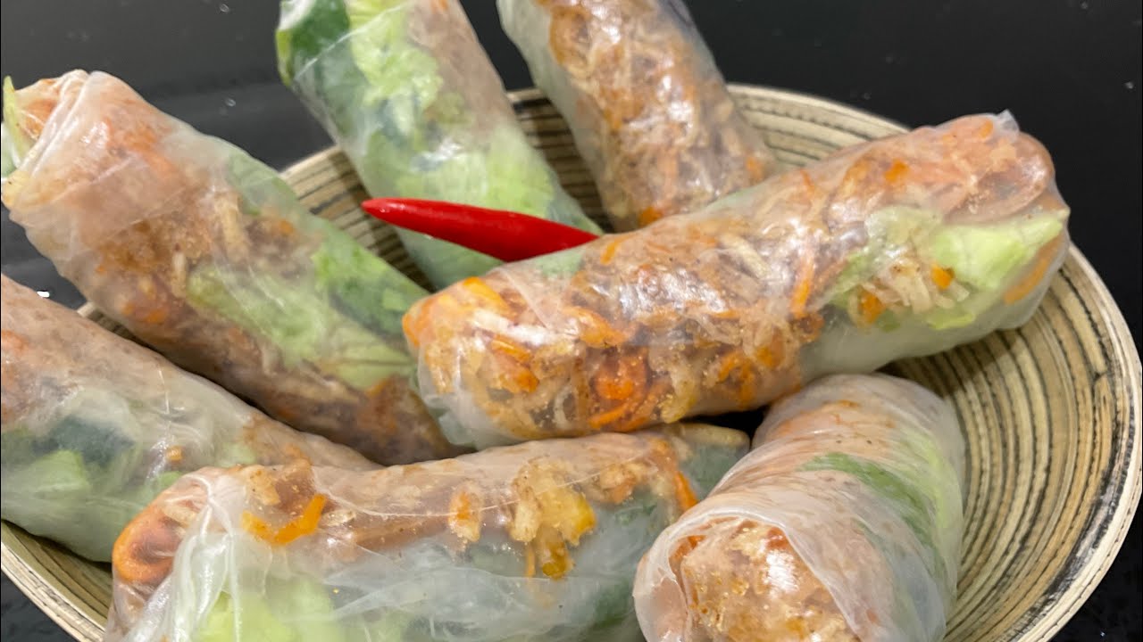 B&igrave; cuốn chay .Vegetarian wraps#bicuonchay#goicuon#vegetarian #@maihuynh5639