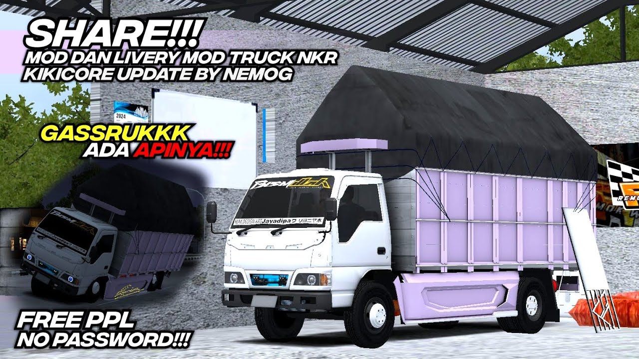 MOD BUSSID TERBARU || SHARE LIVERY POLOSAN MOD TRUCK KIKI CORE UPDATE BY NEMOG DETAIL MBOISS