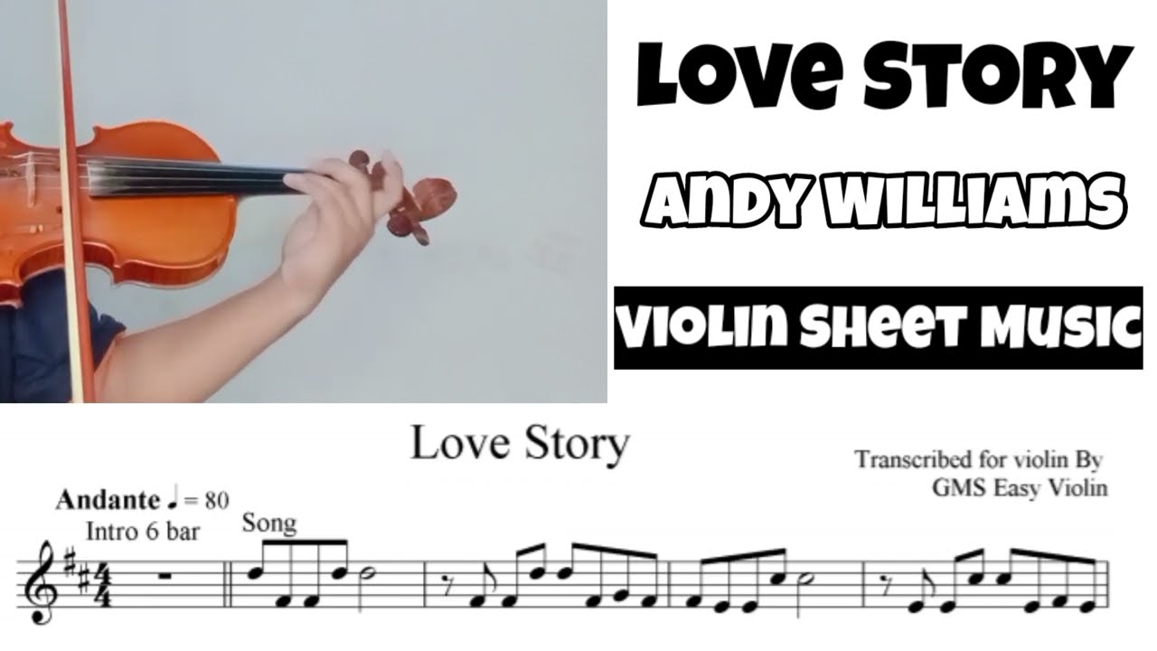 Free Sheet || Love Story - Andy Williams || Violin Sheet Music