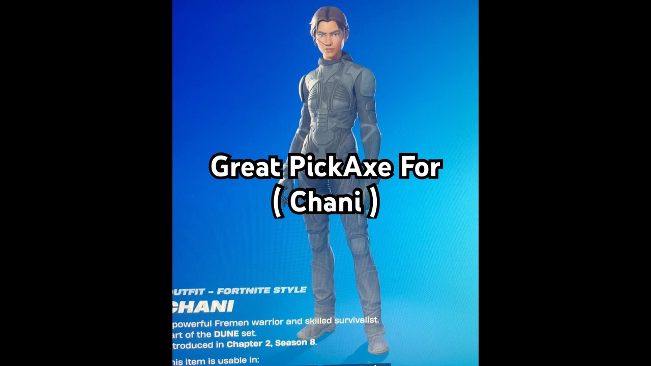 Pickaxe For Chani Skin #fortnite #chani #zendaya