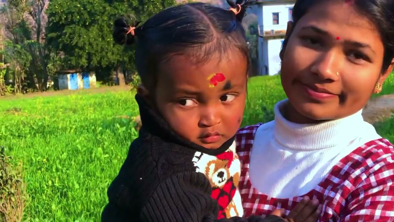 आज दीदी ने पहली बार बनाया😲 ब्लॉक ।। दीदी ने बनाई घूघते 😋ll uttrakhand 