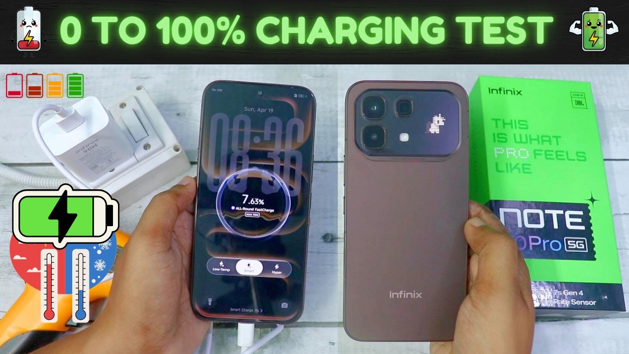Infinix Note 60 Pro Charging Test | 6500mAh 0% to 100% Charging Test with 90W Box Charger | HINDI |