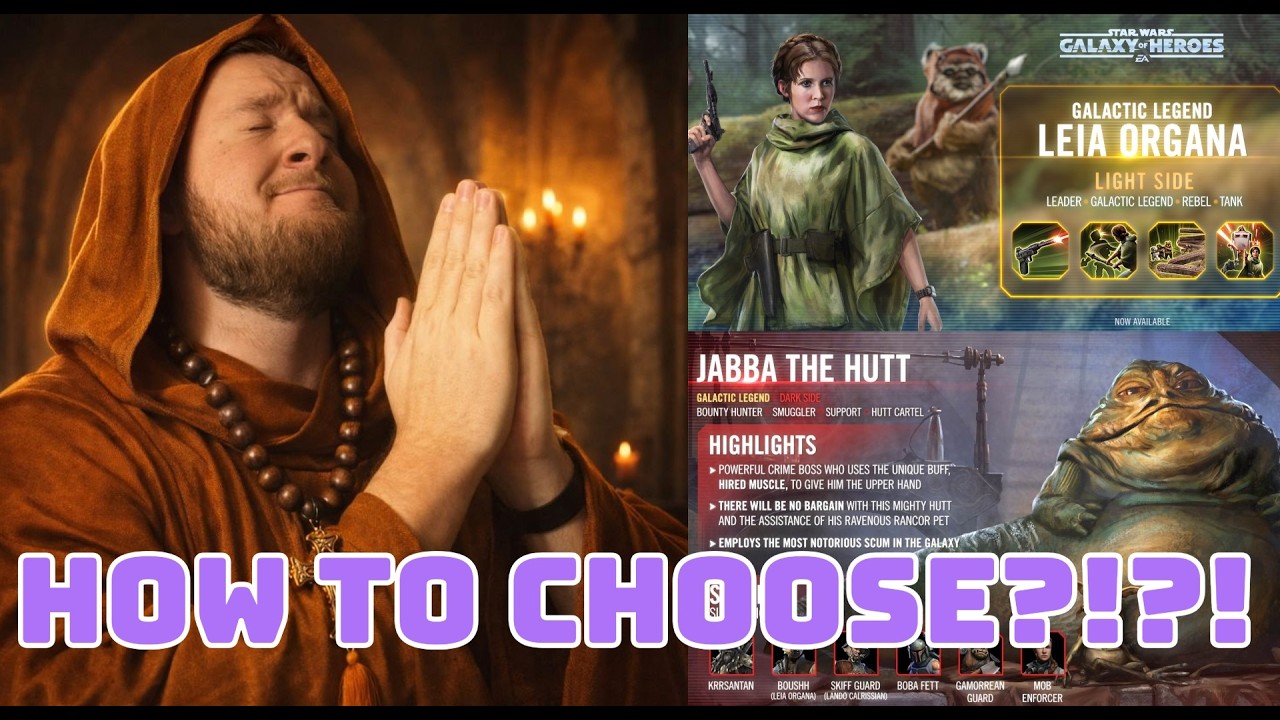 Which Galactic Legend to go for as a NEW PLAYER?! Day 3 of star wars galaxy of heroes!
