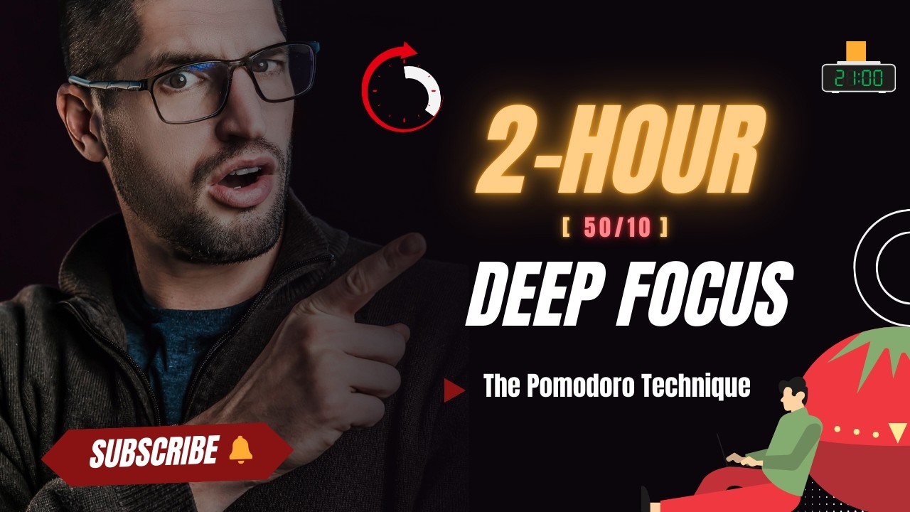 2-Hour 50/10 Pomodoro Timer | 40Hz Gamma Waves for Deep Study & GATE Prep | #study #timer