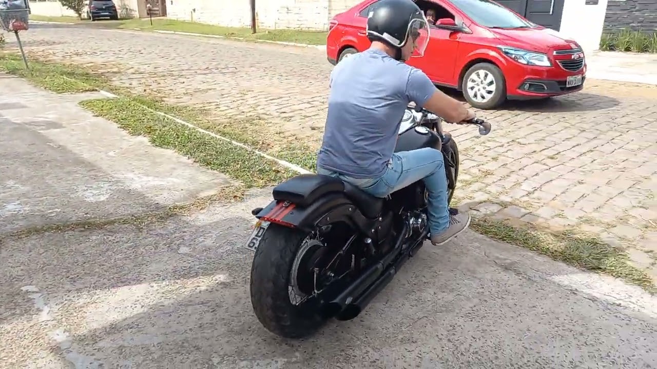 Dragstar customizada, escapamento 3 polegadas esportivo