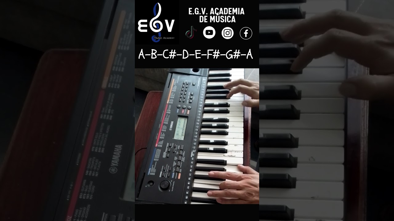Escala de La en Teclado / E.G.V. ACADEMIA DE M&Uacute;SICA #piano #musica #clasesmusica