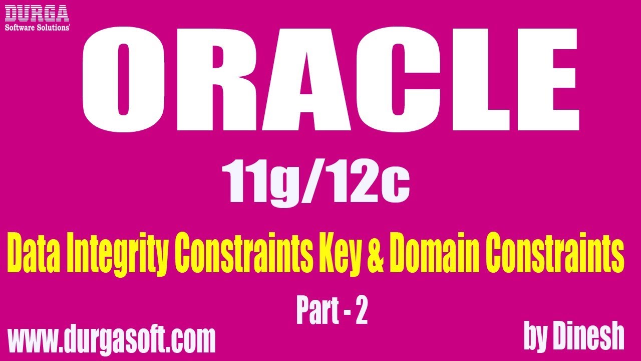 Oracle Data Integrity Constraints Key & Domain Constraints 2